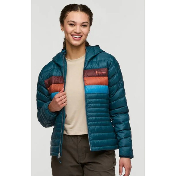 Cotopaxi Jackets & Blazers - NWT Women's Cotopaxi Teal & Brown Fuego Hooded Puffer Jacket M